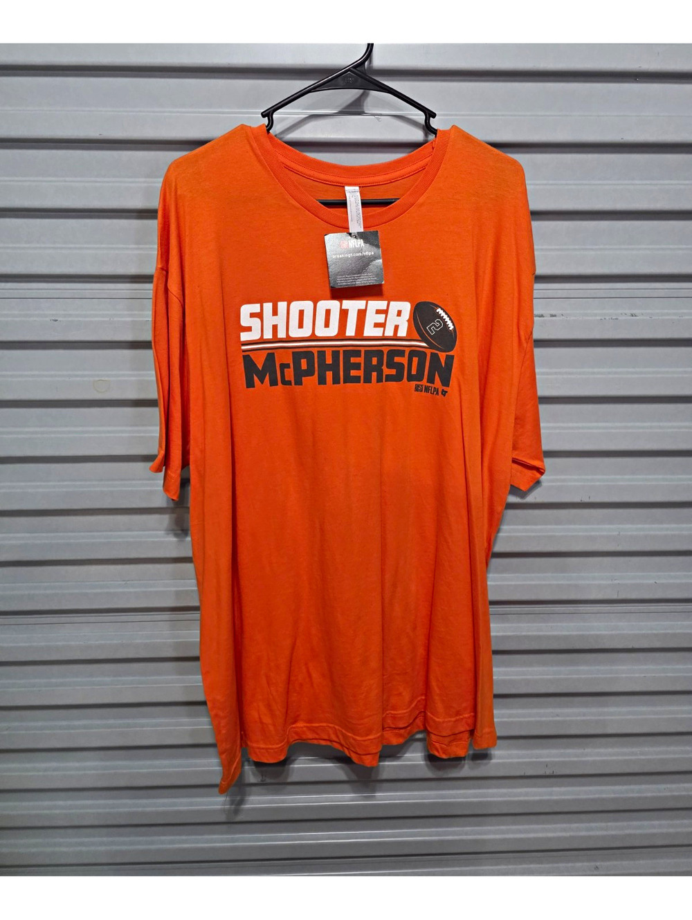 Breaking T NFLPA Shooter McPherson Graphic Tee Orange Crew Neck Men’s 2XL